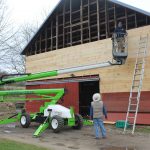 Repairing CSA Barn- Ralph Eustis and Dave Desiderata by Lareau