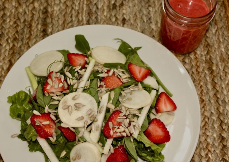Simply FreshWeek 1Pea Shoots, Choi, Kohlrabi, and Strawberries